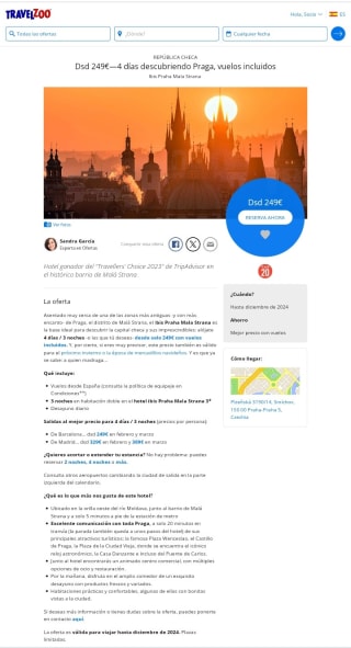 Praga 4 días con Vuelos incluidos desde 249€.