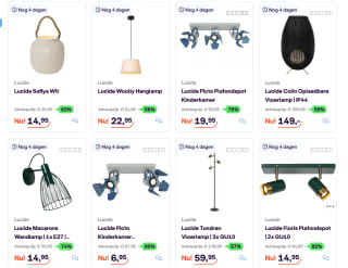 Tot 82% korting op Lucide Lampen bij Ibood