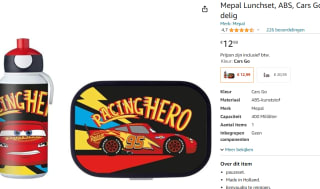 Lunchset Campus (schoolbeker & lunchbox) - Cars go voor €12,99 bij Amazon