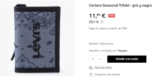 Cartera Levi´s Seasonal Trifold por 11.99€