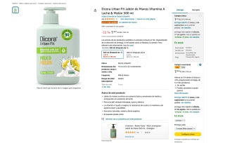 Dicora Urban Fit Jabón de Manos Vitamina A Leche & Melón 500ml por 1,49€