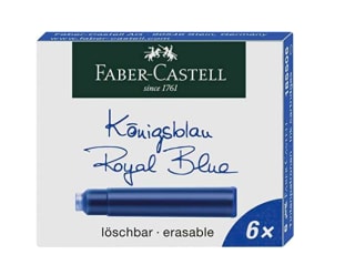 Cartuchos Faber-Castell 185506 de Tinta estándar 6 unidades color azul por 0,78€