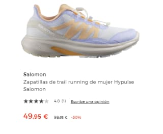 Zapatillas de trail running de mujer Salomon Hypulse por 49.95€