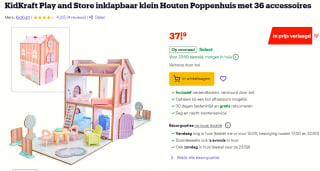 KidKraft Play & Store Cottage poppenhuis voor €37,19 bij Bol.com