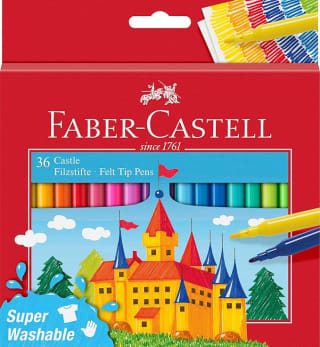 Faber-Castell 554203 Estuche Cartón con 36 Rotuladores Escolares por 3,65€