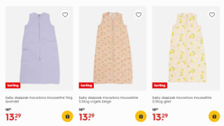 Alle pyjama's en slaapzakken voor baby's 30% korting bij de Hema