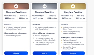 Disneyland Parijs jaar abonnementen voor kids vanaf €223