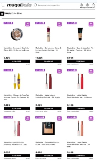 Segunda Unidad al -50% en marcas de L'Oreal.