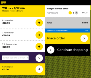 Haagse Horeca Beurs code voor gratis toegang
