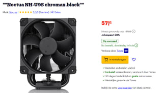 Noctua NH-U9S chromax.black CPU koeler voor €57,51 bij Bol