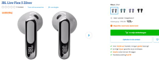 JBL Live 3 Flex (Zilver) voor €123 bij Coolblue
