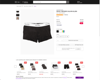 Pack 2 boxer Calvin Klein por solo $18.890