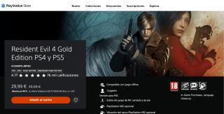 Resident Evil 4 Gold Edition PS4/ PS5 Digital por 29,99€