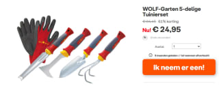 WOLF-Garten 5-delige tuinierset voor €24,95 bij iBOOD