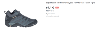 Botas de senderismo para Mujer Merrell Claypool Sport Mid Gore-Tex por 69.99€