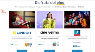 GRATIS entradas Cines por solo 200 puntos