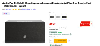 Audio Pro C10 MkII Smart Multiroom Actief - Zwart voor €269 bij Bol