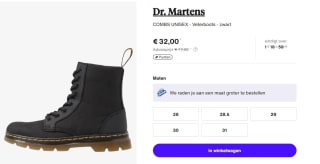 Diverse Dr. Martens vanaf €32 bij Zalando Lounge