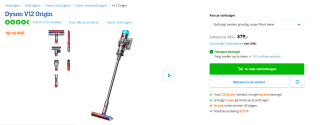 DYSON V12 Origin Steelstofzuiger voor €379 bij Coolblue