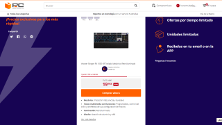 Teclado Mecánico Retroiluminado Marca Woxter Stinger RX 1000 KR por 19,95€