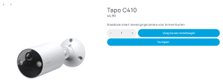 TP-Link Tapo C410-Beveiligingscamera-Outdoor- 2K 3MP voor €44,90 in de tplinkstore