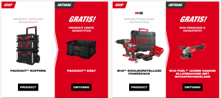 Gratis apparaat bij geselecteerde apparaten van Milwaukee