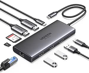 Hub USB C 10 en 1 Doble HDMI 8K30Hz 4K60Hz por 43,21€