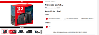 Nintendo Switch 2 voor €469,99 in de Nintendo eShop
