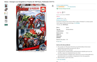 Recopilación de puzzles marca Educa 2x100 piezas por 5,50€