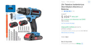 21v Taladros Inalámbricos Atornilladors Electrico 2 Baterías