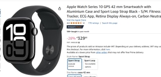 APPLE Watch S10 GPS 42mm Rubber band voor €329 bij Amazon