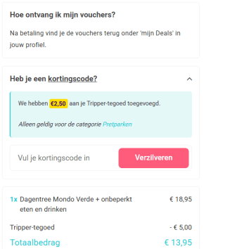 € 2,50 éxtra korting op alle pretparken via Tripper