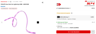 [DUITSLAND] Philips Hue Solo 3m Lightstrip 2000 - 6500 RGB voor €39,99 bij Mediamarkt Duitsland
