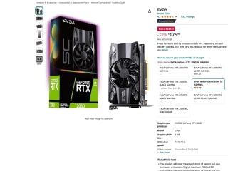 EVGA GeForce RTX 2060 SC 6GB por solo 175,99€