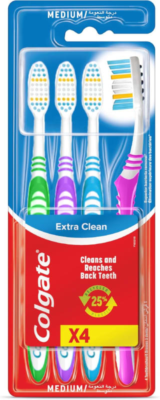 Pack 4 cepillos dientes Colgate Extra Clean por 1,89€