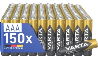 Paquete de 150 Pilas VARTA AAA por 38,20€