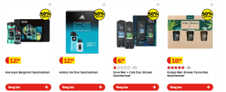 Alle geschenksets 50% korting bij Kruidvat