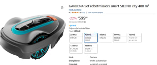 GARDENA smart SILENO city 400 Robotmaaier voor €599 bij Amazon