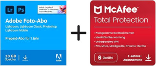 1 jaar Adobe Creative Cloud + 1 jaar McAfee voor €94,99 bij Amazon DE