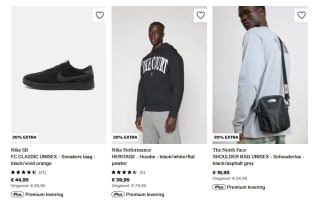 20% extra korting op geselecteerde artikelen tot 60% bij Zalando