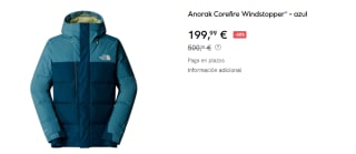 Chaqueta de plumón The North Face WINDSTOPPER® Corefire para hombre por 199.99€