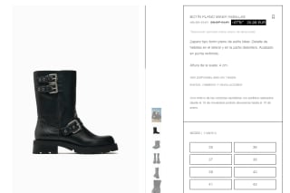 Botín plano Biker Hebillas por 25,99€ varios colores