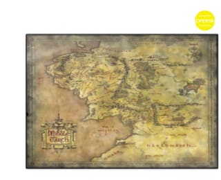 Alfombrilla grande El Señor de los Anillos Tierra Media por solo 6,72€