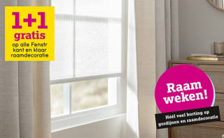 1+1 gratis op Fenstr kant en klaar raamdecoratie bij Leen Bakker