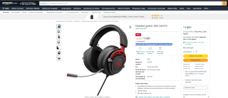 Headset Gamer da Aoc, modelo GH210 - R$ 149