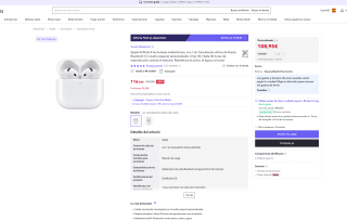 Apple Airpods 4 sin cancelacion de ruido por 108,95€