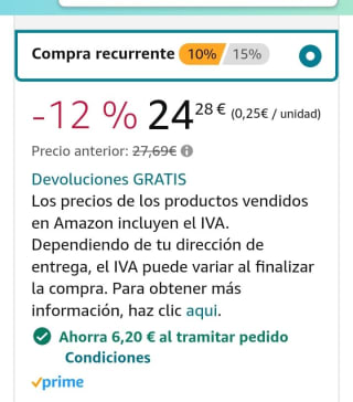 Scottex Papel Higiénico 96 rollos por 18,70€.