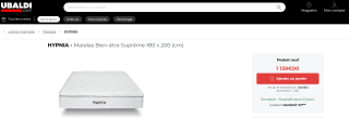 HYPNIA - Matelas Bien-être Suprême-180 x 200 (cm) à 1.139€