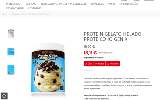 Protein Gelato Helado Proteico io genix 300g por 18,11€