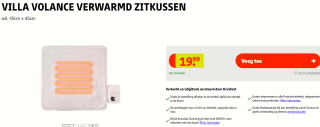 Villa Volance Verwarmd Zitkussen voor €19,95 bij Kruidvat